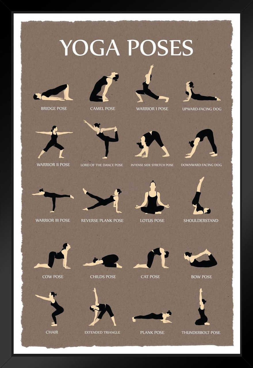 Amazon.com: SinYor Yoga Poster - Beginners Perfect Workout Posters For Home  Gym - Exercise Charts Incl Yoga Poses Stretching - 20 Printed Yoga Poses  (08×12inch-No framed) : Sports & Outdoors