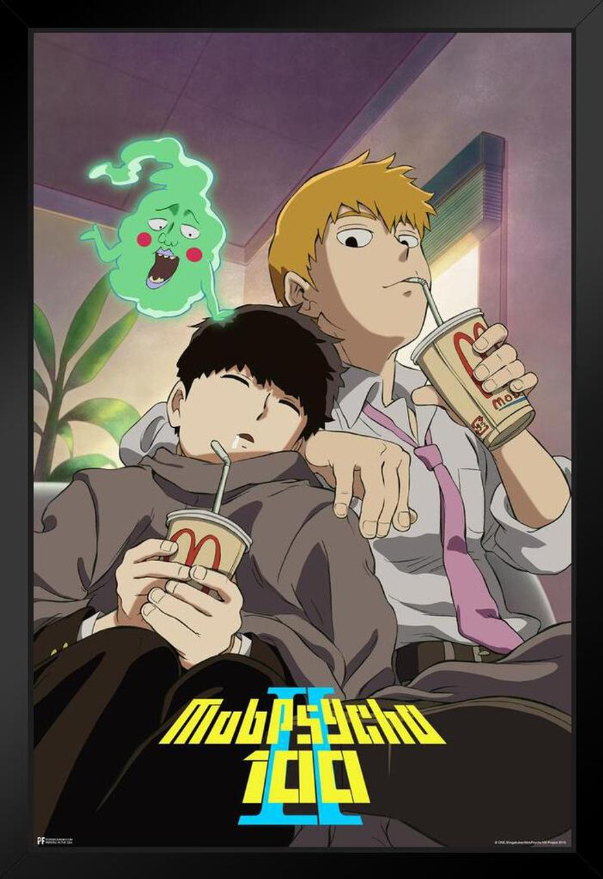 Mob Psycho 100 Poster Mob Reigen Dimple White Suit Crunchyroll Japanese  Anime Merchandise Webtoon Manga Series Anime Streaming Poster Merch Anime  Bedroom Decor Stand or Hang Wood Frame Display 9x13 - Poster Foundry