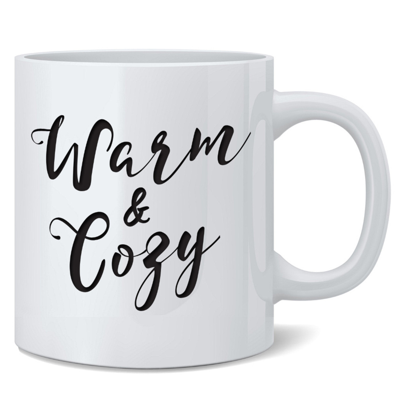 Warm and Cozy Winter Hygge Quote Rustic Dcor Cute Hot Cocoa Double Sided  Ceramic Coffee Mug Tea Cup Fun Novelty Gift 12 oz - Poster Foundry