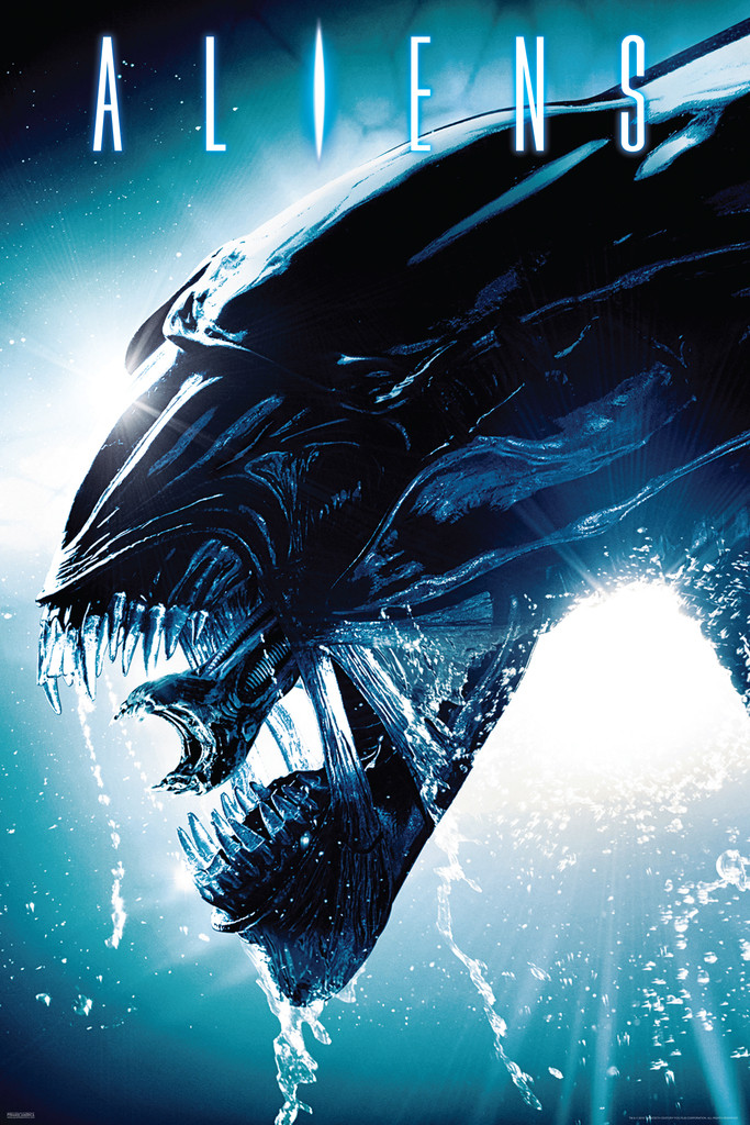 Aliens Movie Xenomorph Head Scary Horror Science Fiction Classic