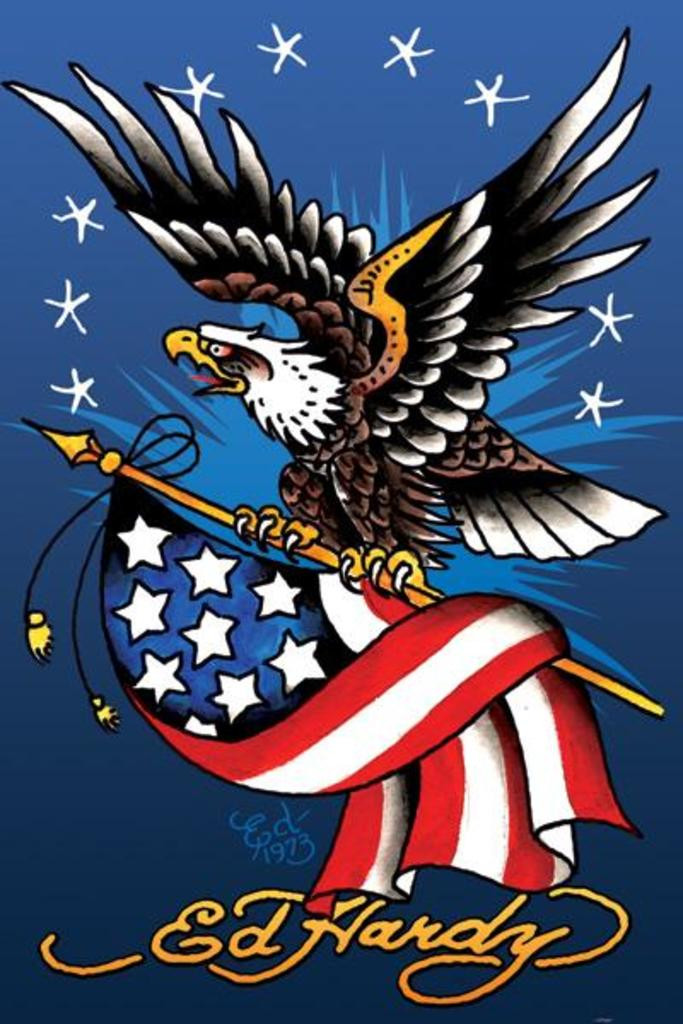 american traditional eagle drawing