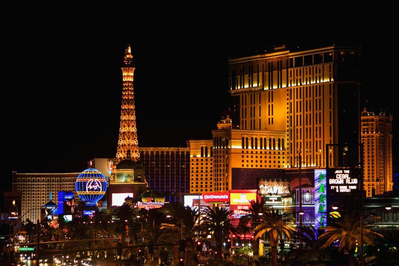 Las Vegas Strip Night Canvas Print Wall Art Las Vegas Skyline 