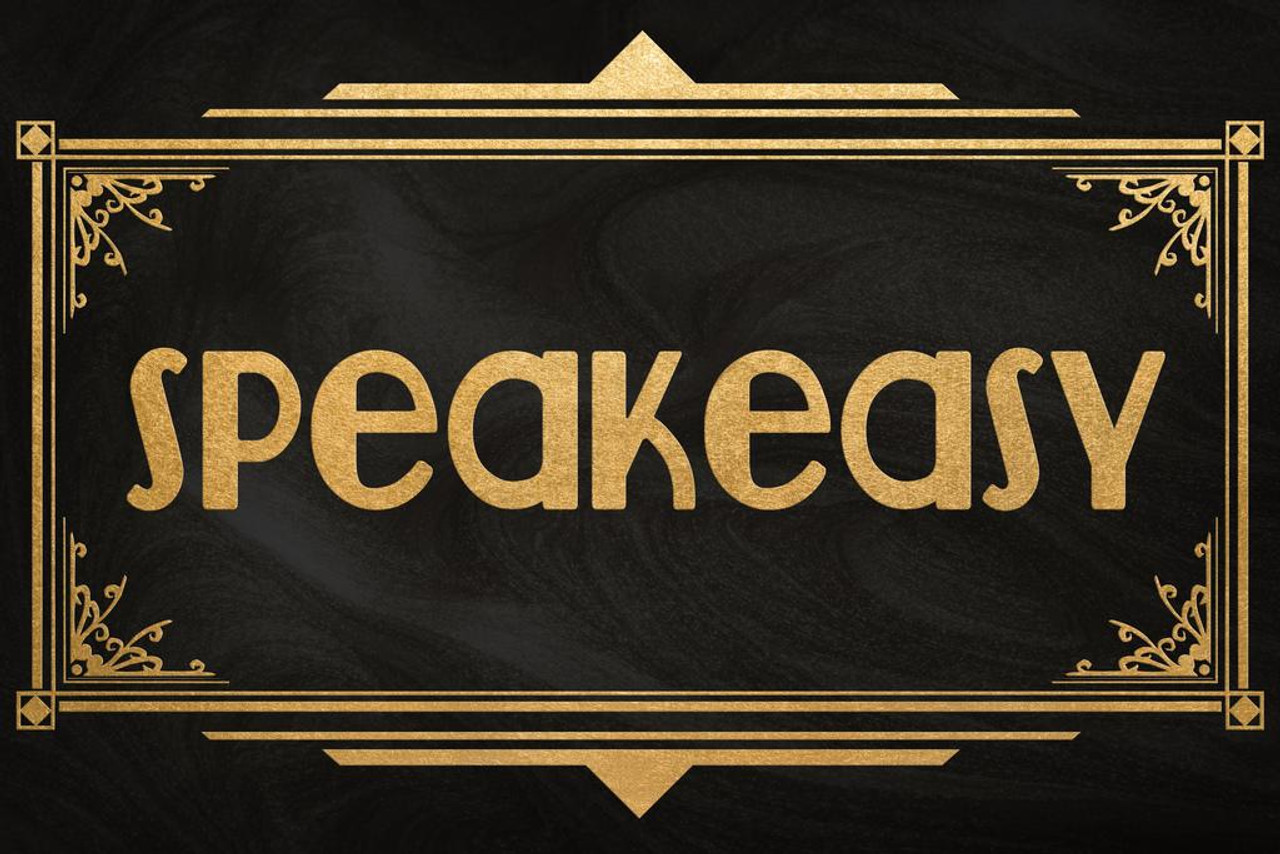 Speakeasy Sign, Vintage Canvas Sign, Speakeasy Decor, Vintage Wall