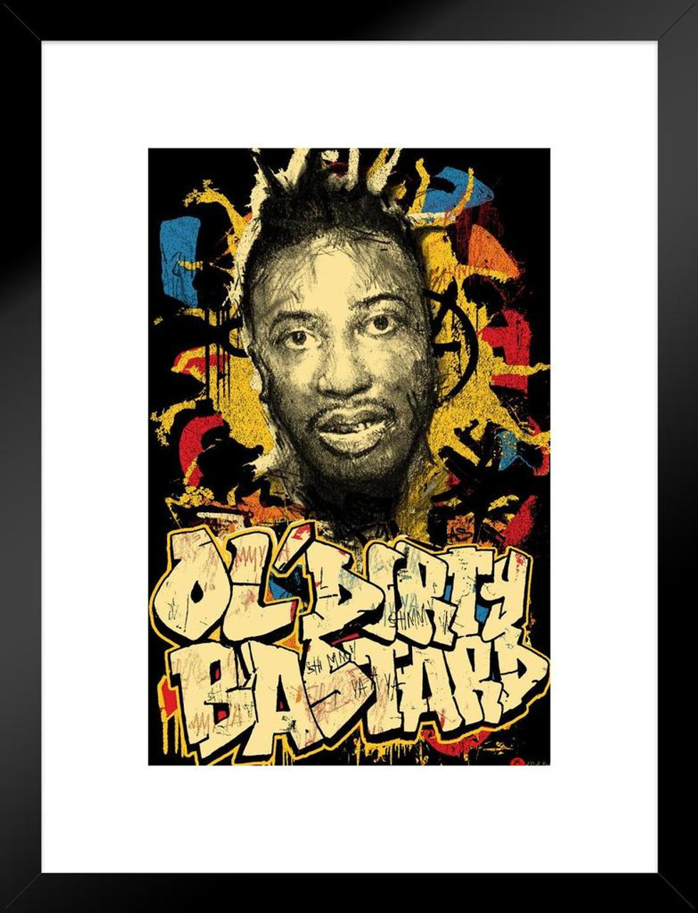 Ol Dirty Bastard Graffiti ODB Retro Vintage Rapper Hip Hop Music Return to  the 36 Chambers Matted Framed Wall Decor Art Print 20x26