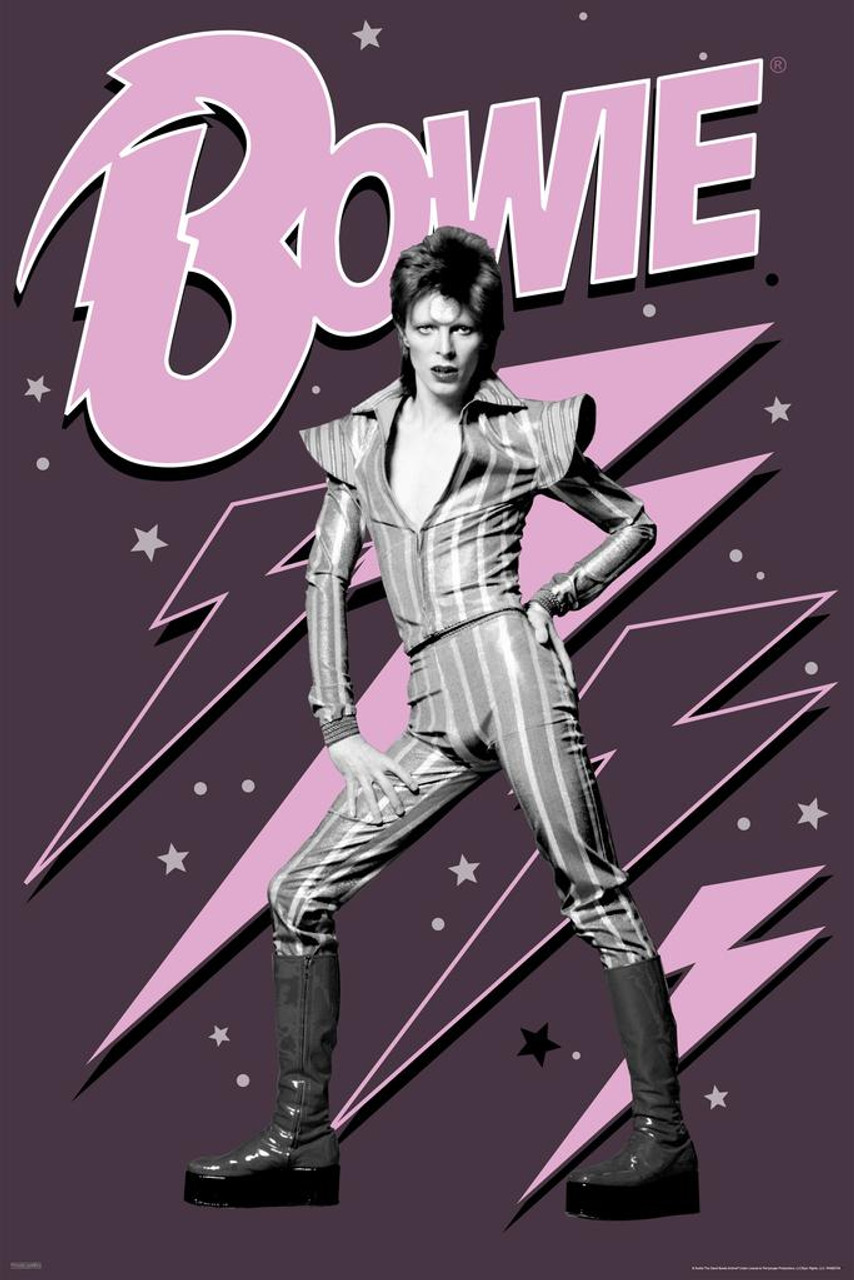 David Bowie Pink Lightning Bolts Ziggy Stardust Glam Rock Music