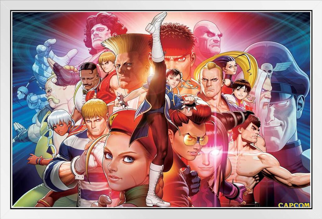 Street Fighter V Arcade Edition CAPCOM Video Game Merchandise Gamer Classic  Fighting White Wood Framed Poster 14x20 - Poster Foundry