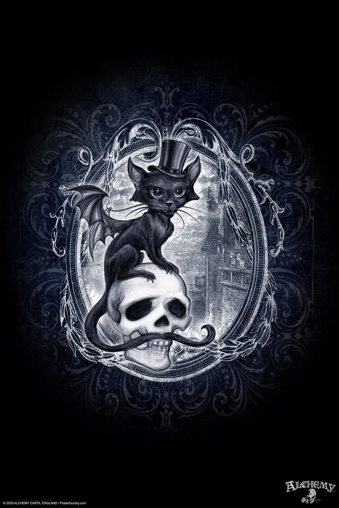 Alchemy Meowstopheles Vampire Cat Witchy Room Decor Gothic Decor Alchemy Meowstopheles Vampire Cat Witchy Room Decor Gothic Decor