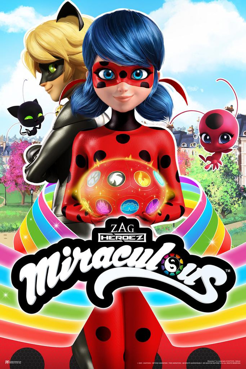 Miraculous Ladybug and Cat Noir Miracle Box Cartoon TV Series Movie  Miraculous Ladybug Merchandise Miraculouses Miraculous Ladybug Poster Girls  Bedroom Decor Thick Paper Sign Print Picture 8x12 - Poster Foundry