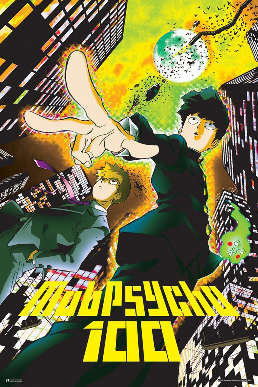 Mob Psycho 100 Crunchyroll Japanese Anime Merchandise Webtoon Manga Series  Anime Poster Merch Anime Bedroom Decor Trippy Decor UV Light Reactive Black