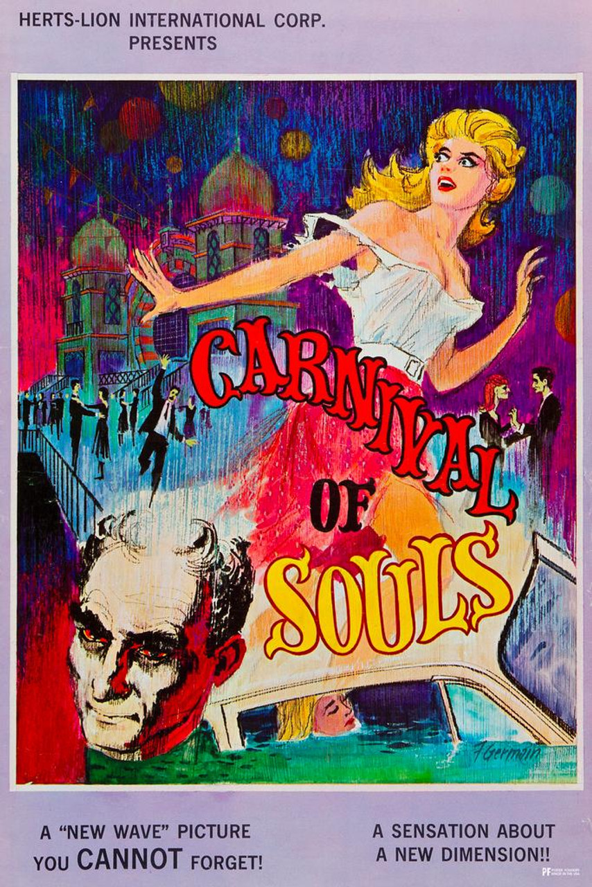 Laminated Carnival of Souls 1962 Retro Vintage Horror Movie Poster Horror  Movie Merchandise Cult Classic Film Spooky Halloween Decorations