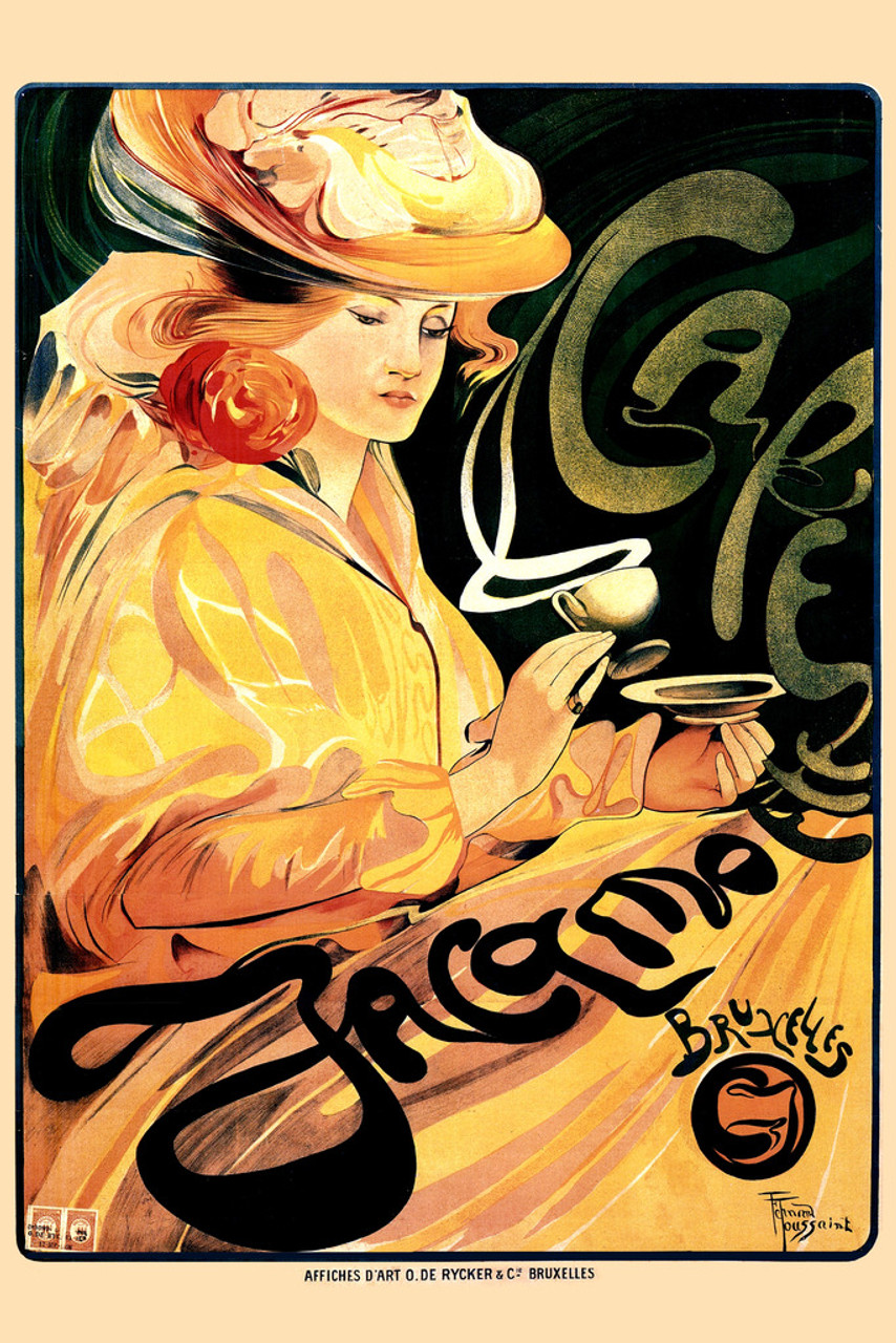 Kaffe vintage poster
