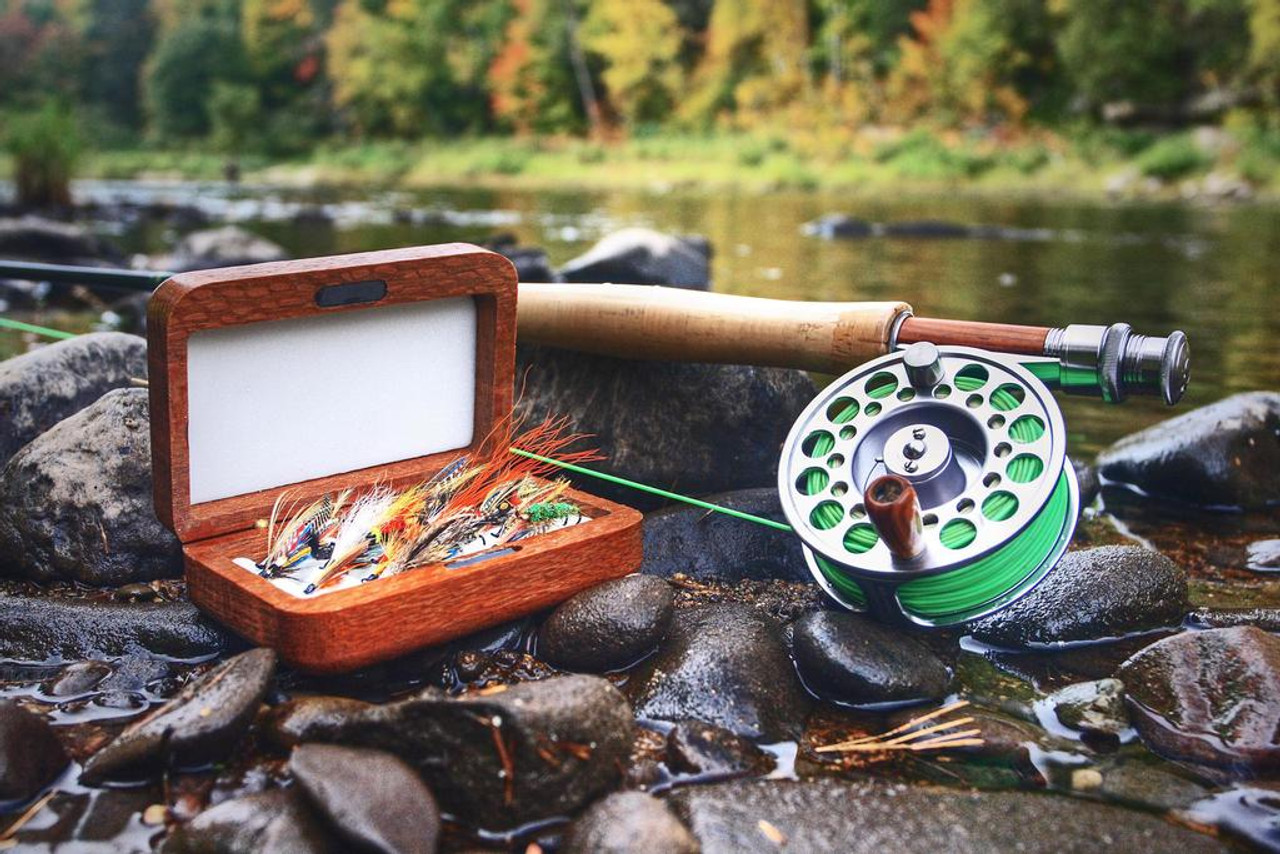 Trout Salmon Fly Fishing Gear Riverbank Photo Poster Sports Nature