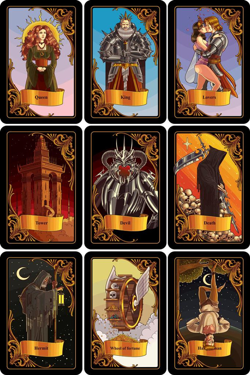 78 Golden Art Nouveau Tarot tarot cards board game - Walmart.com
