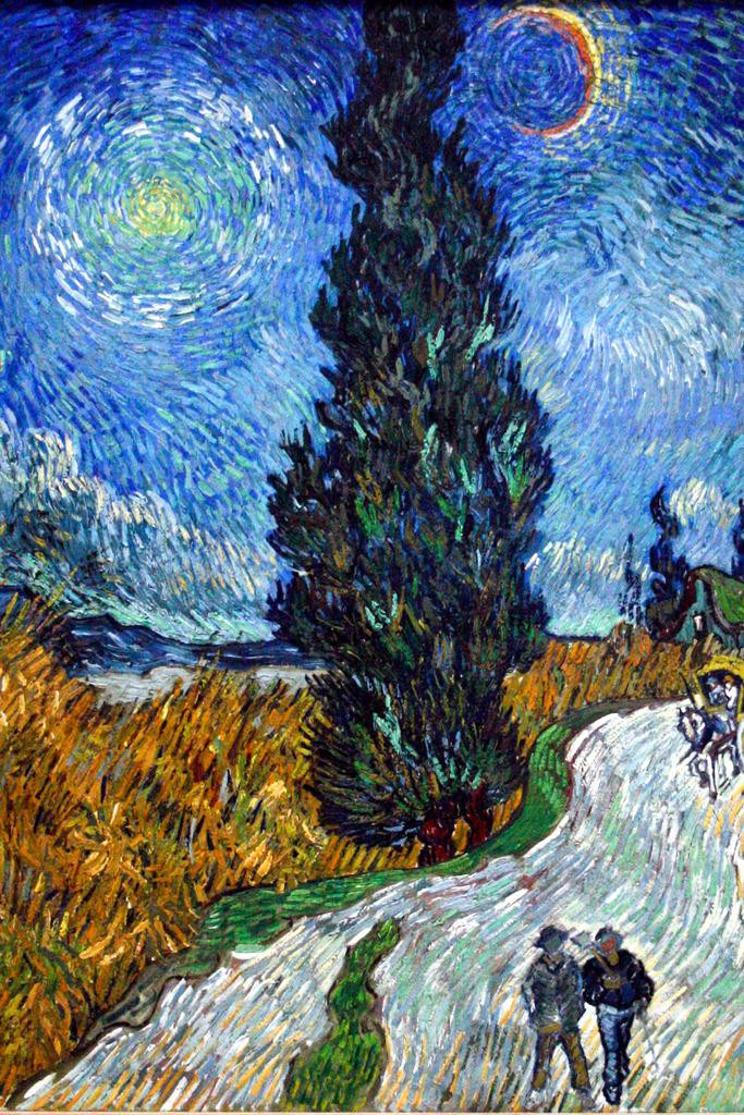 Vincent Van Gogh Country Road In Provence By Night 1890 Post