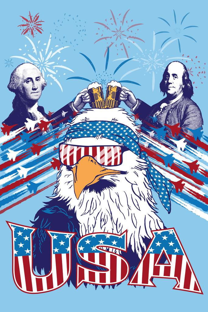 Usa Epic American Pride Funny Cool Wall Patriotic Posters American Flag  Poster Of Flags For Wall American Eagle Wall Art Cool Wall Art Print Poster  24x36 - Poster Foundry