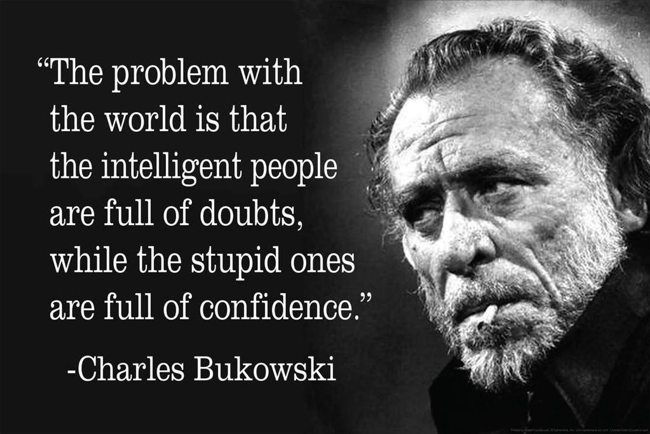 Charles Bukowski The Problem With The World Famous Motivational  Inspirational Quote Cool Wall Decor Art Print Poster 36x24