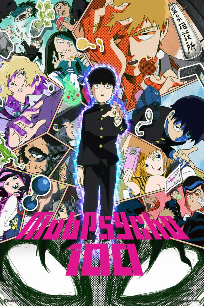  Mob Psycho 100 Poster Anime Series 1 Key Art Crunchyroll  Japanese Anime Merchandise Manga Series Anime Streaming Poster Merch Anime  Bedroom Decor Cool Wall Decor Art Print Poster 24x36: Posters 