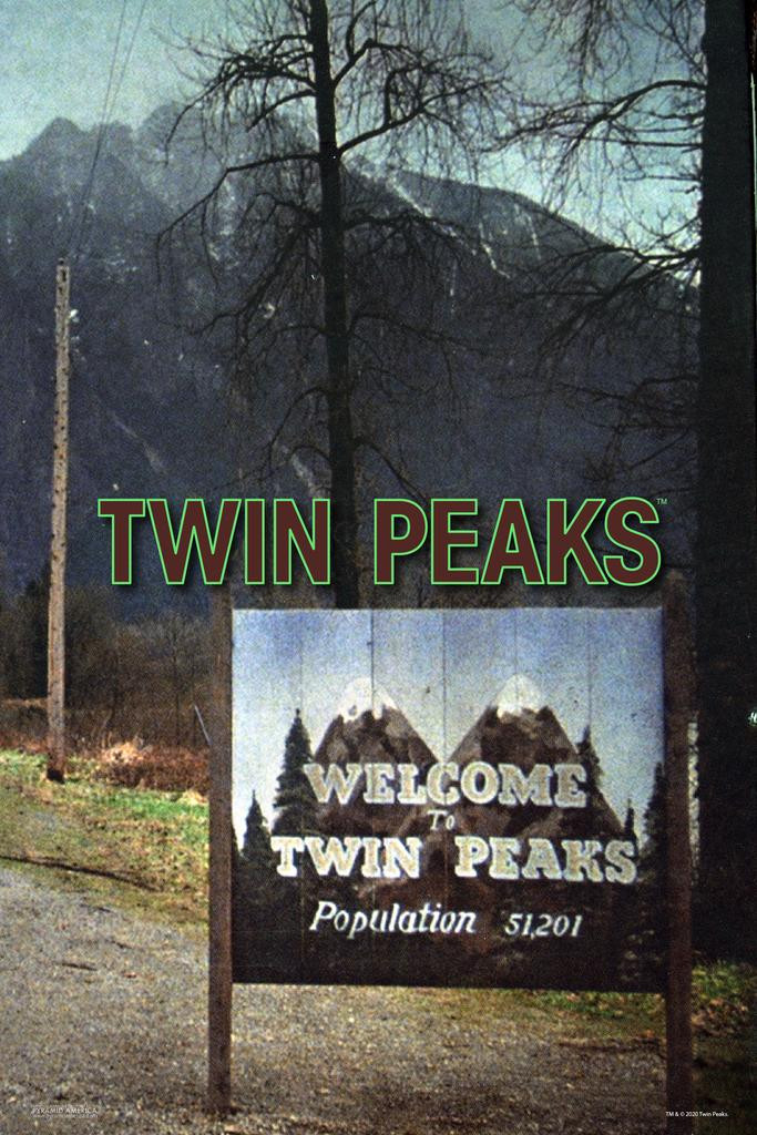 Laminated Twin Peaks Welcome Sign Opening Credits Season 1 David