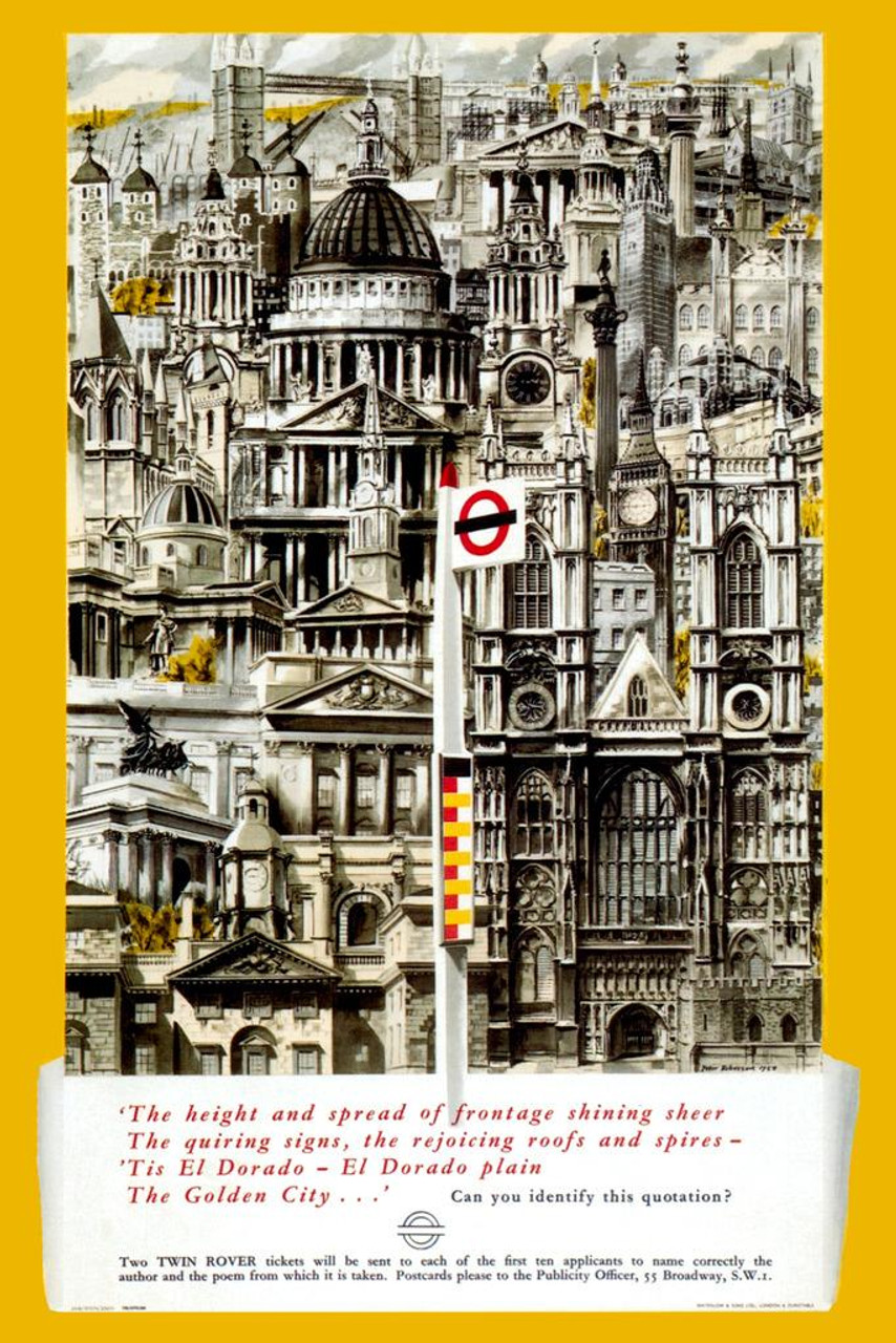 london travel poster vintage