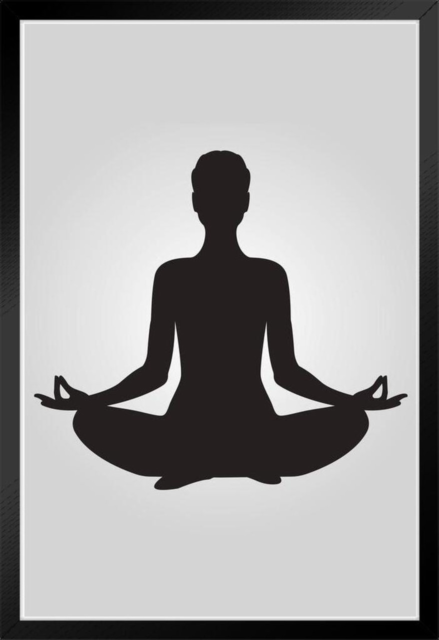 Women Silhouette Yoga Lotus Pose Padmasana Adho Mukha Svanasana Downward  Stock Illustration - Download Image Now - iStock