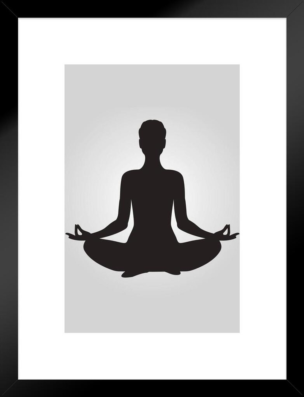 African American sportive woman sitting in lotus pose and stretching hands  up - a Royalty Free Stock Photo from Photocase