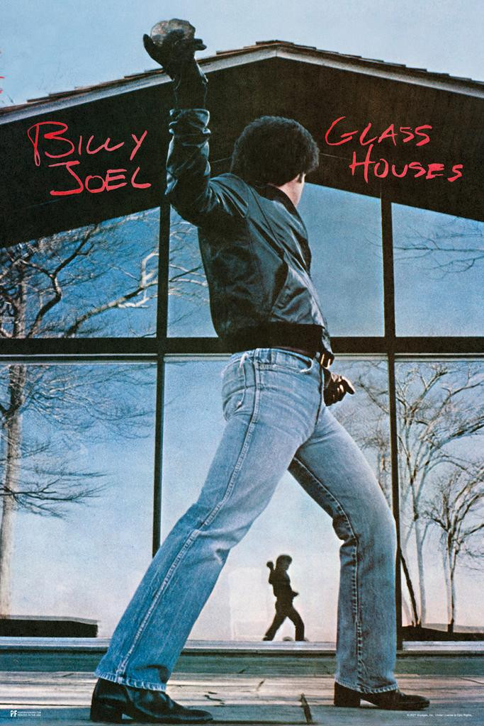 Billy Joel Glass Houses Album Cover Classic Rock Music Merchandise