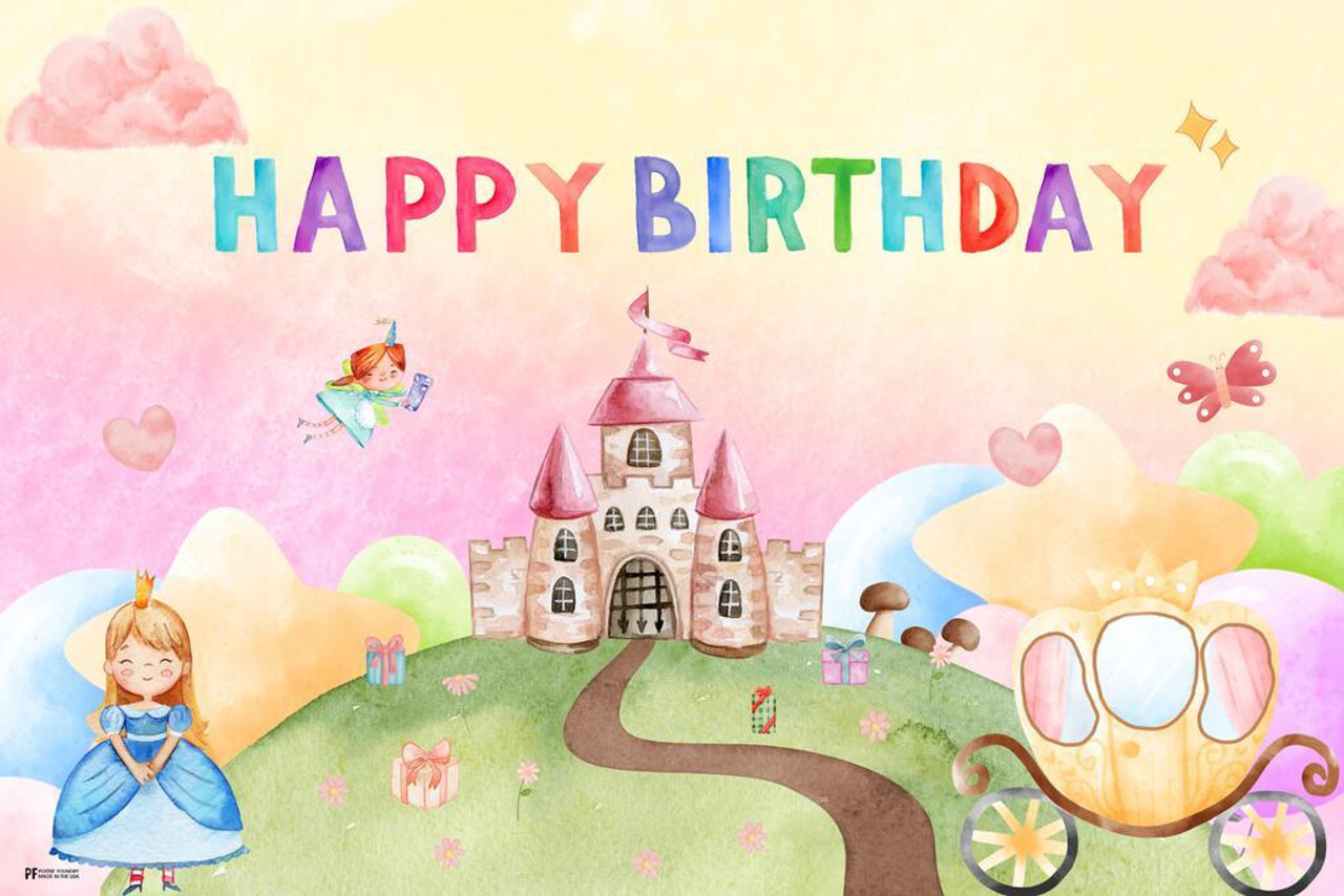 printable princess birthday banner