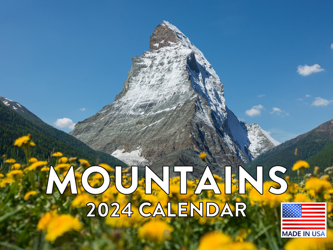 Mountain Calendar 2024 Mountains Monthly Wall Calender Poster Foundry