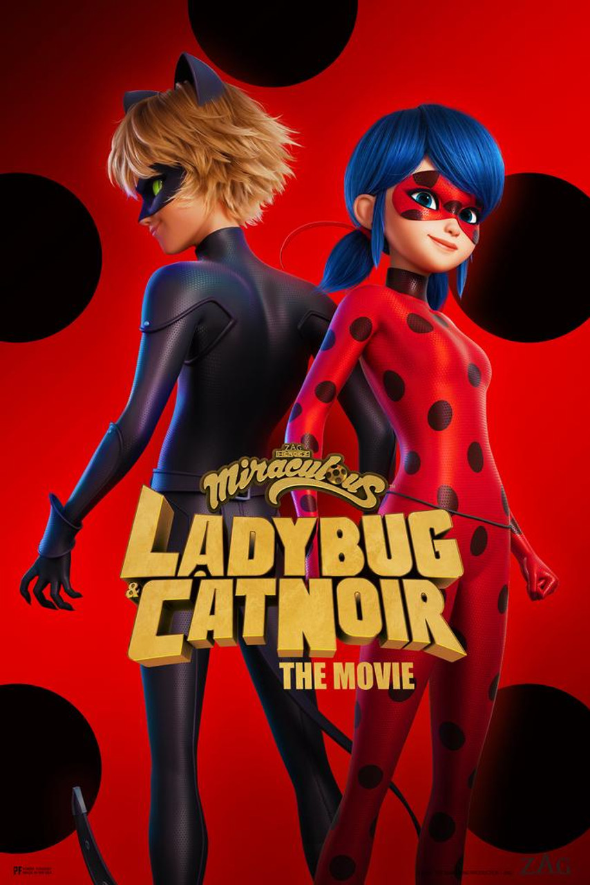 Laminated Miraculous Ladybug and Cat Noir Miraculouses Cartoon TV