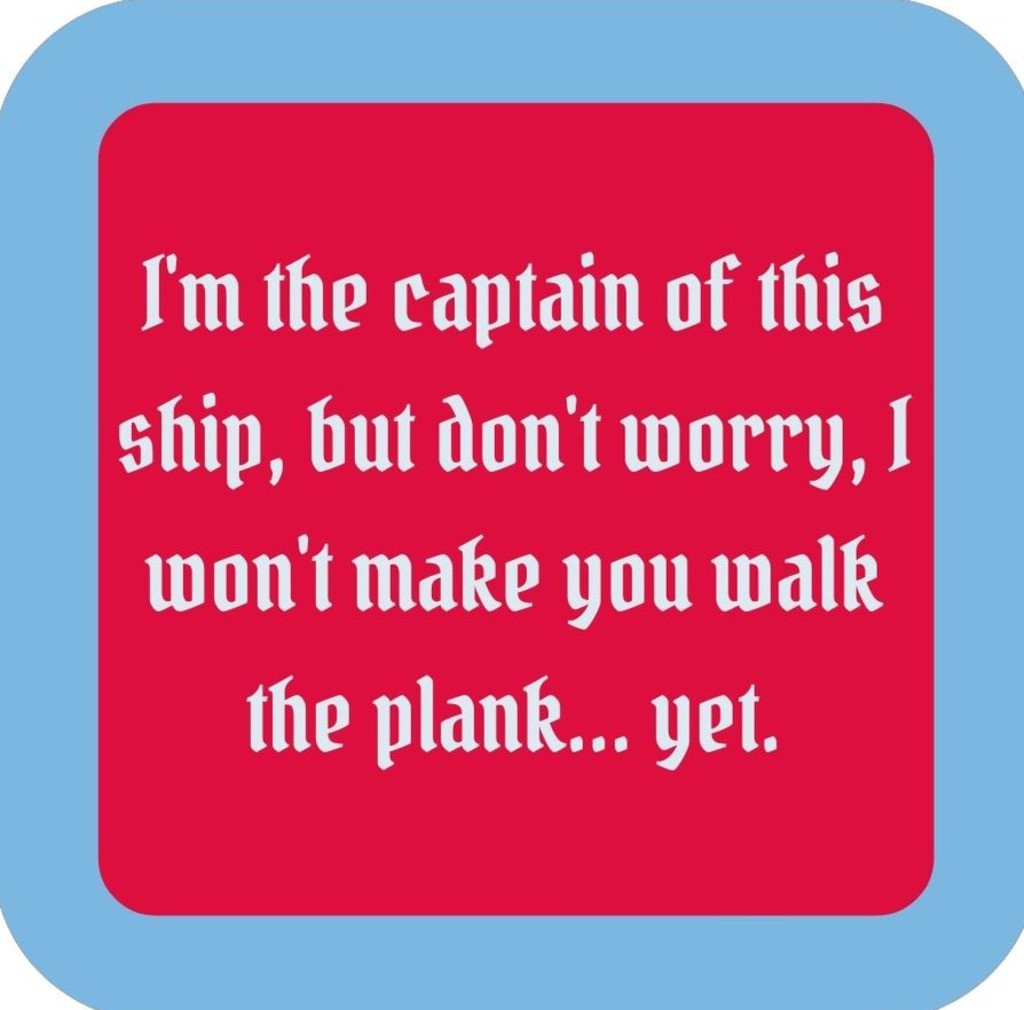 Captain Worry Im The Captain Of This Ship But Dont Worry I Wont Make You Walk The ...