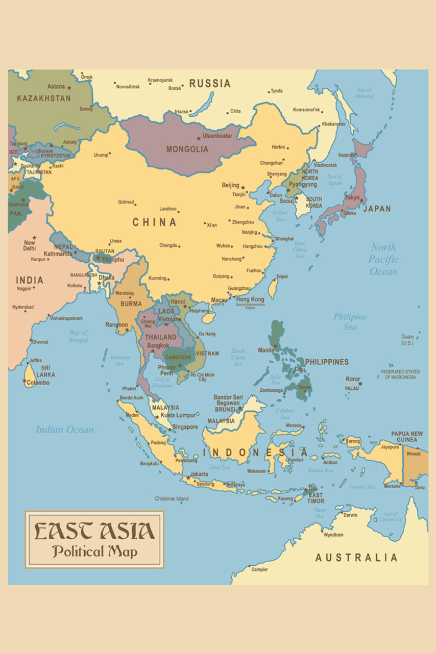 east asia map