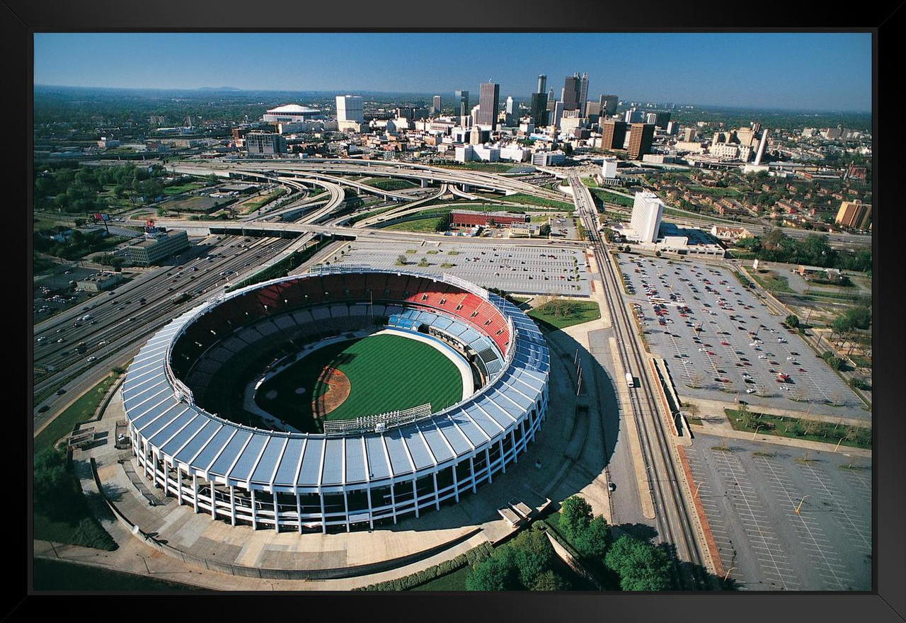 Atlanta Fulton County Stadium Skyline Aerial Photo Art Print by
