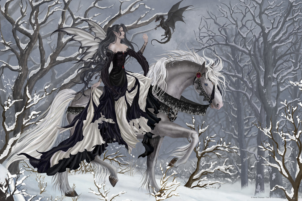 Fairy Riding a Horse Dragon Shadow A Chance Encounter by Nene
