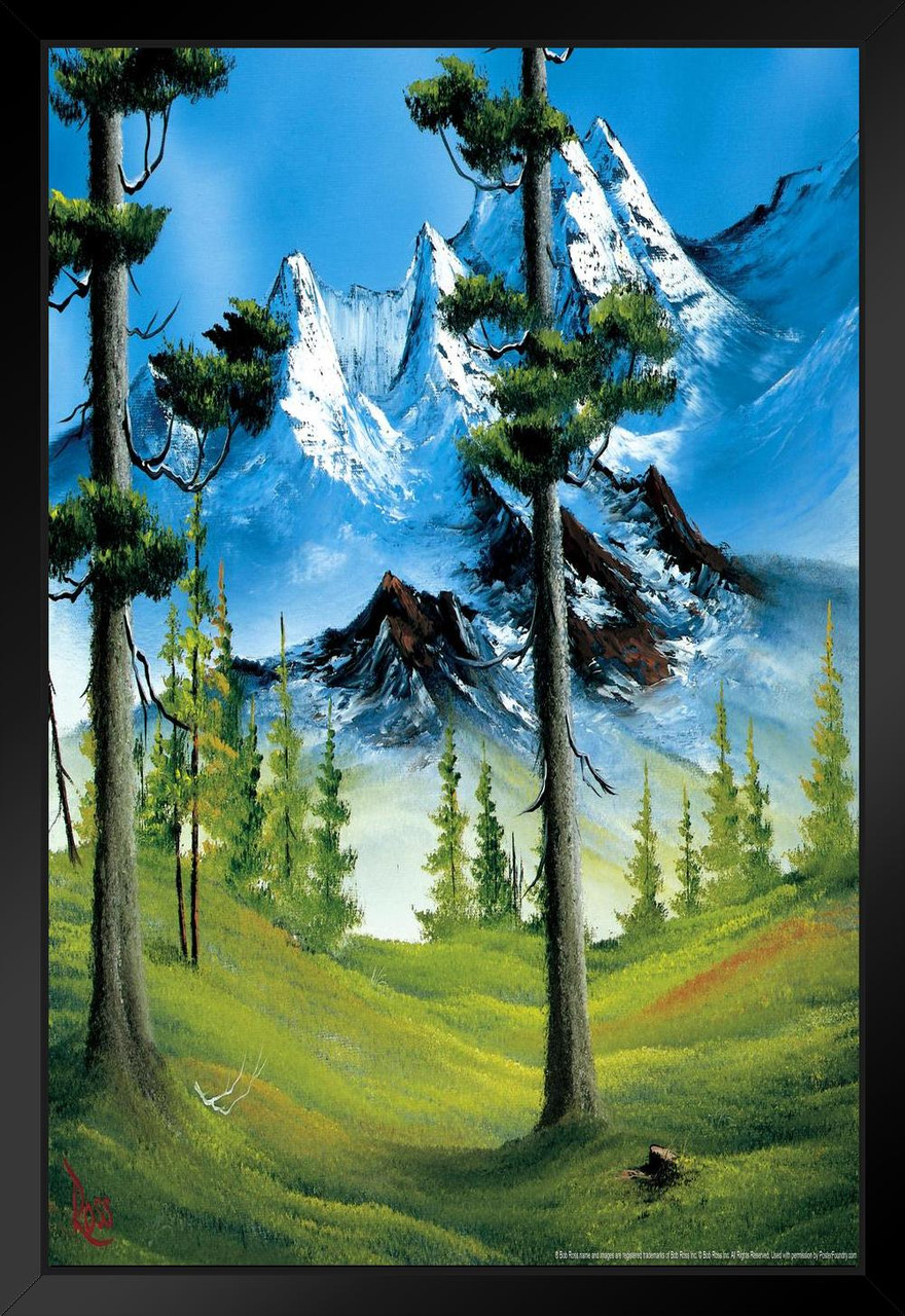 Bob Ross Mountain Glory Art Print Painting Bob Ross Poster Bob Ross  Collection Bob Art Paintings Happy Accidents Bob Ross Print Decor Mountains