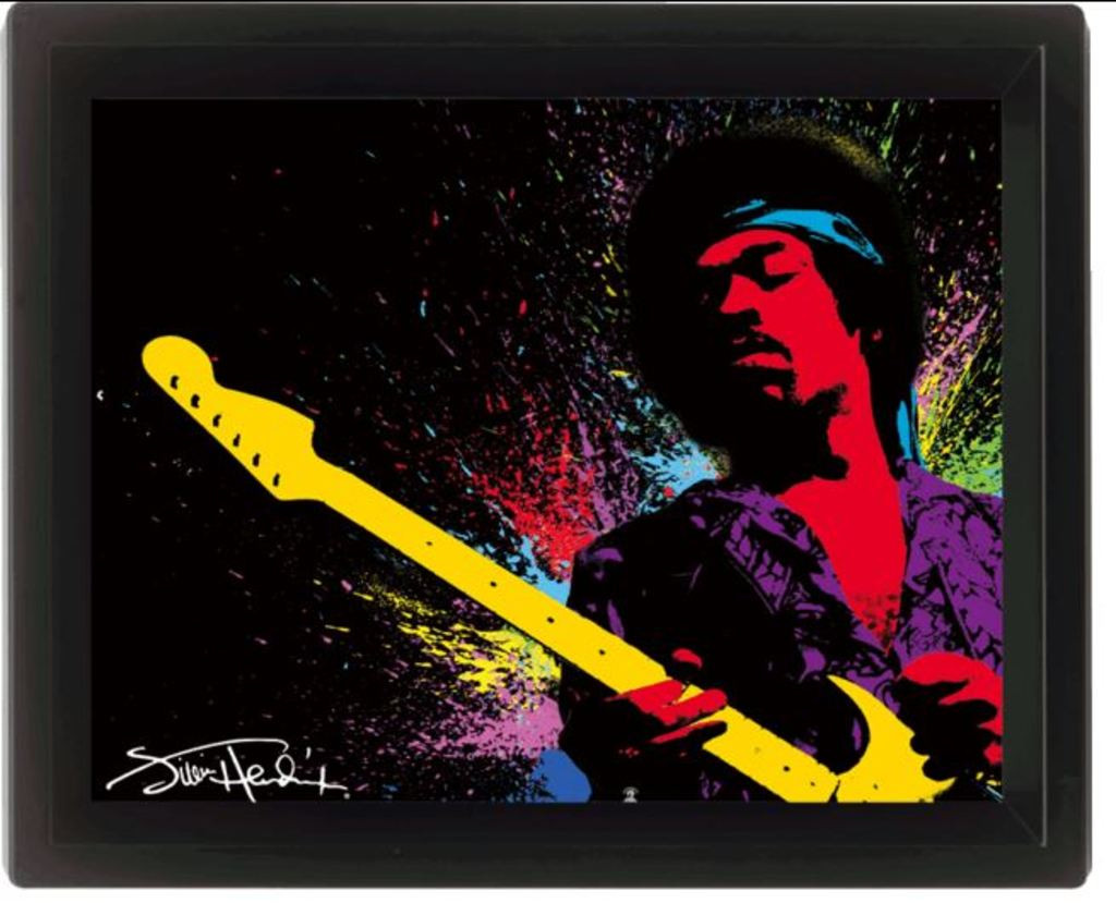 HR/HM L Alex tatoo ＮＹ　ジプシー　BAND ポスター Jimi Hendrix Paint Splatter Rock Roll Guitarist Singer Songwriter