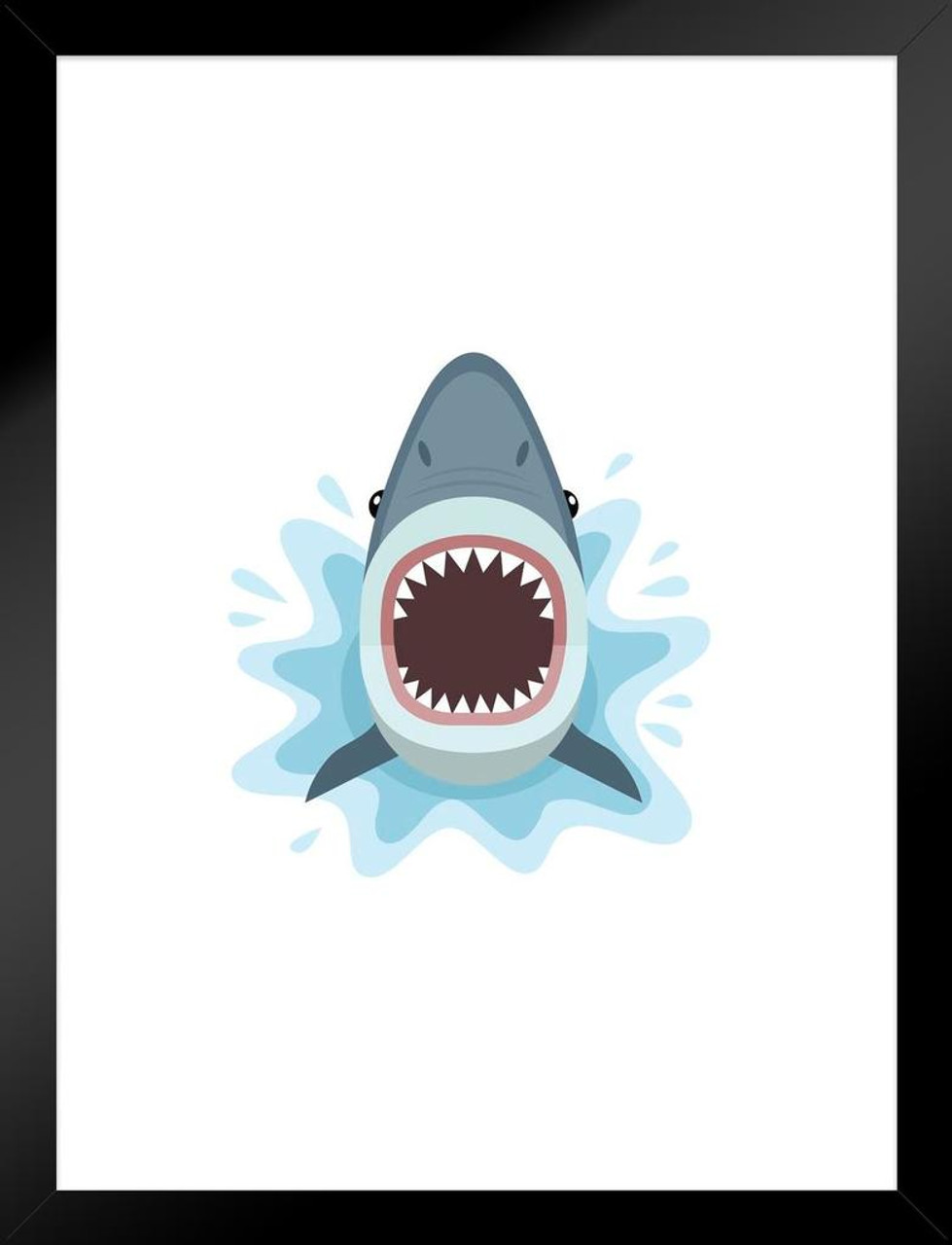 Shark Jaws Attacks From The Water Illustration Shark Posters For Walls  Shark Pictures Cool Sharks Of The World Poster Shark Wall Decor Ocean  Poster