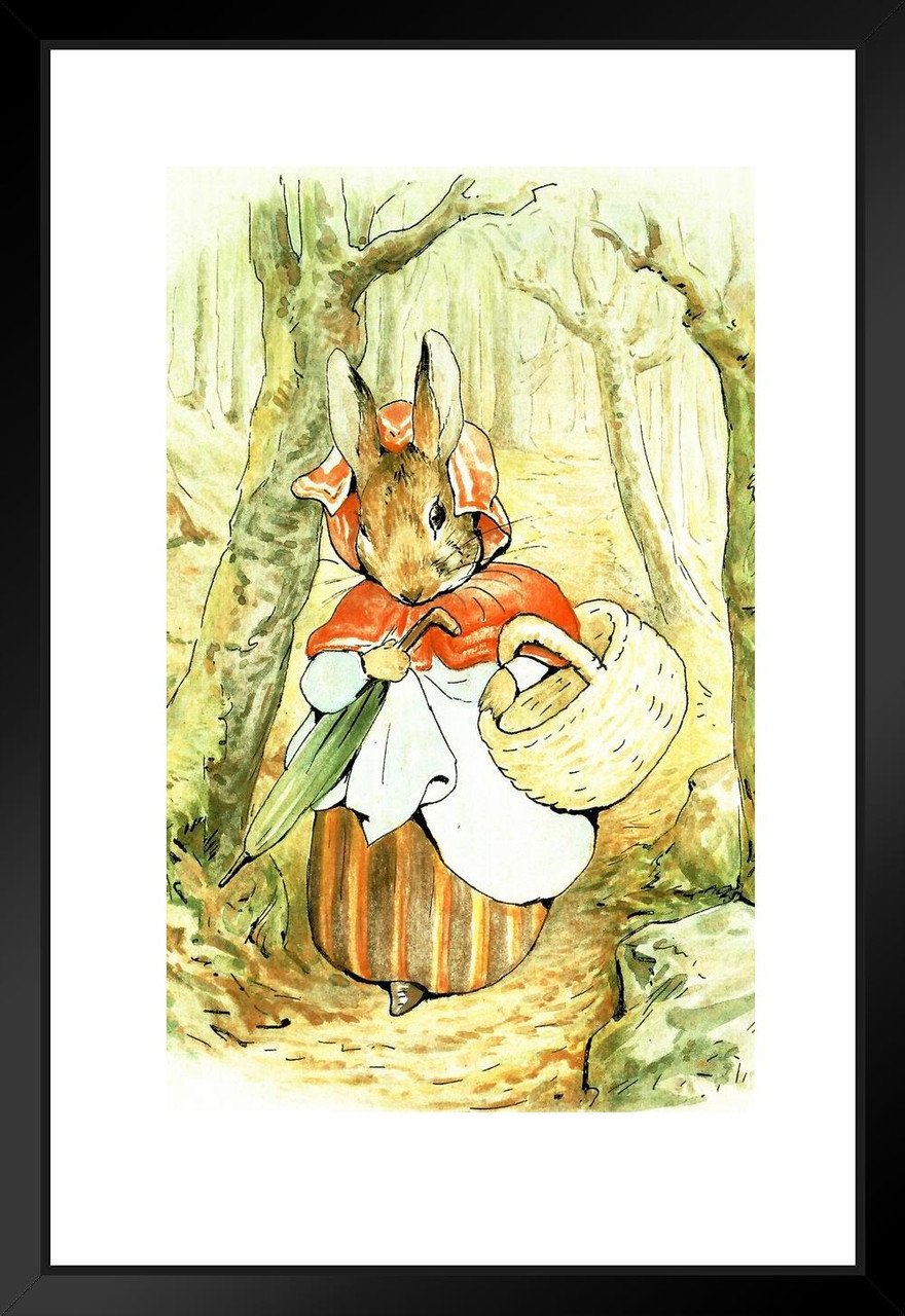 Beatrix Potter Tale Of Peter Rabbit Mrs Rabbit British Childrens Book  Illustrations Matted Framed Art Print Wall Decor 20x26 inch - Poster Foundry