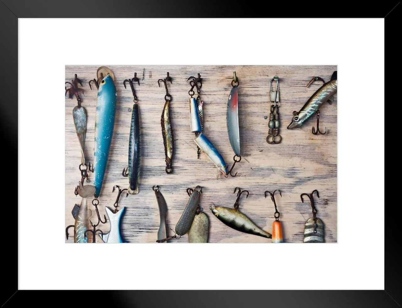 Trolling Spoons Lures Fishing Tackle Display Photo Photograph