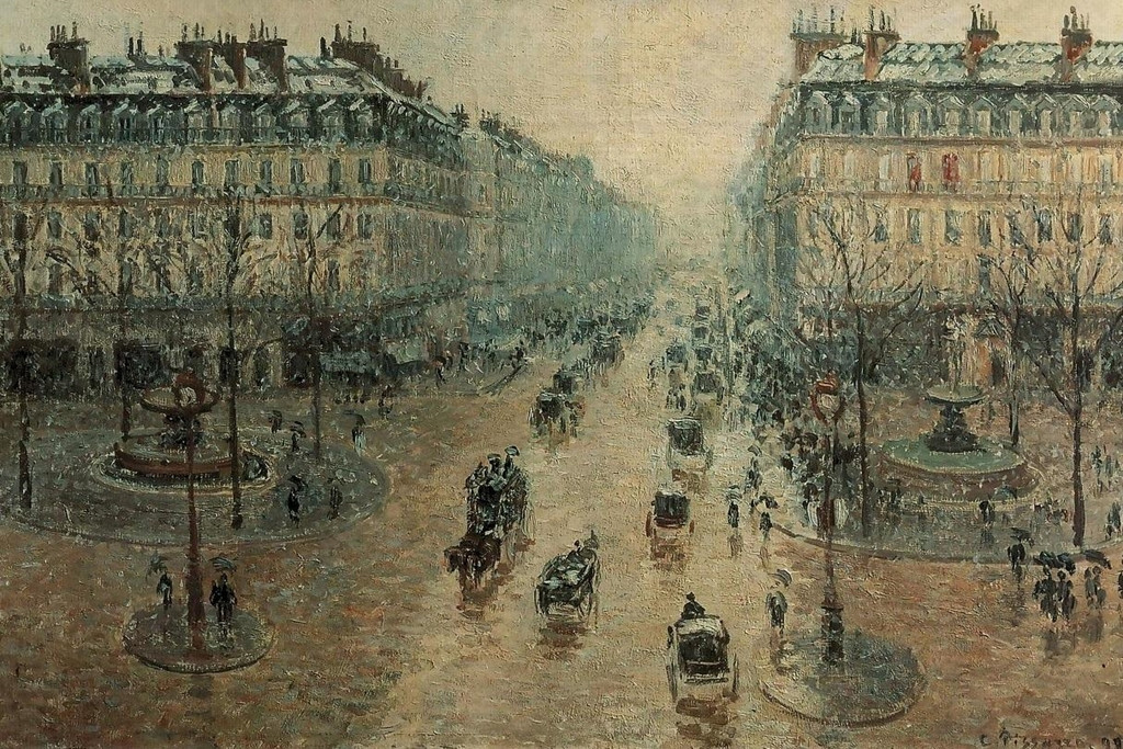 Camille Pissarro Avenue De LOpera 1898 Impressionism Painting Cool
