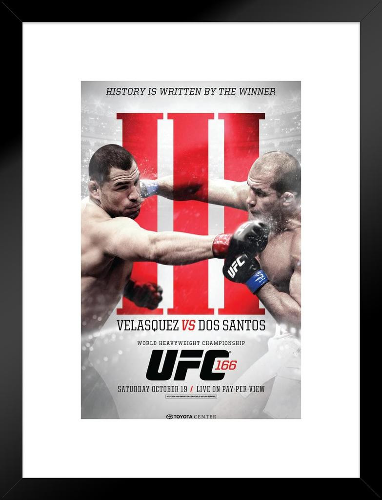 UFC Velasquez vs Dos Santos 【UFC166】ポスター Official UFC 166 Cain Velasquez vs Junior Dos Santos III Sports