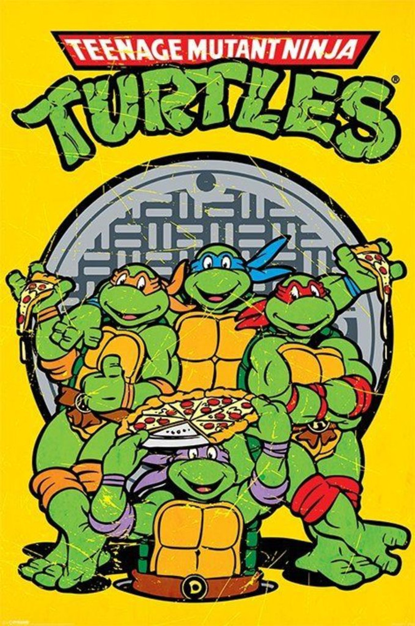 Teenage Mutant Ninja Turtles Retro Characters Cool Wall Decor Art Print Poster 24x36