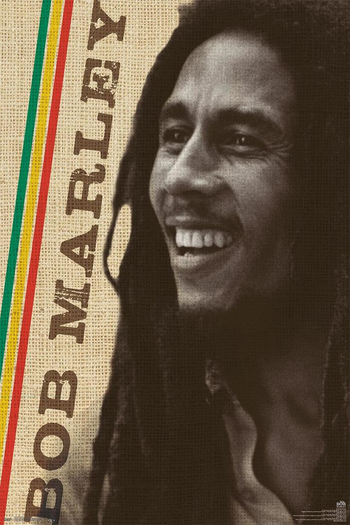 Bob Marley Smile Reggae Music Cool Wall Decor Art Print Poster
