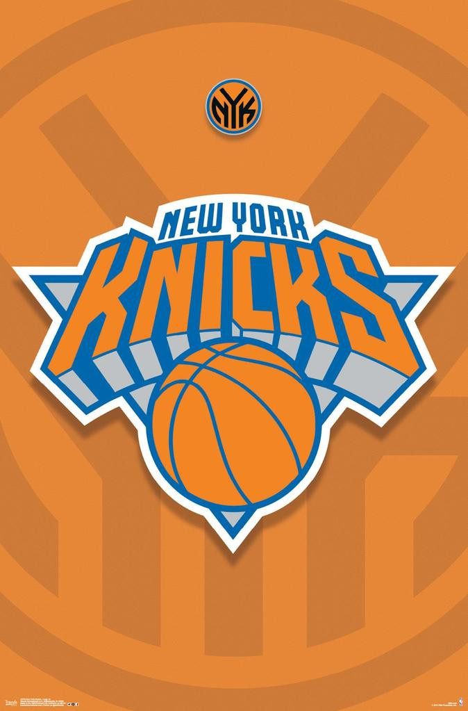 New York Knicks Team Logo Orange NBA Basketball Sports Poster
