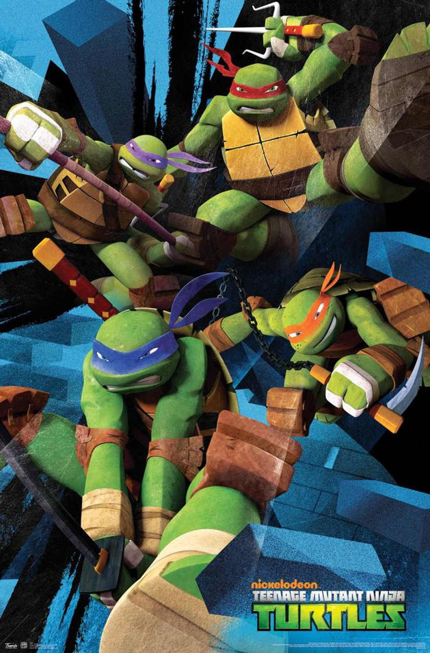 Teenage Mutant Ninja Turtles Attack Animated Tv Show Cool Wall