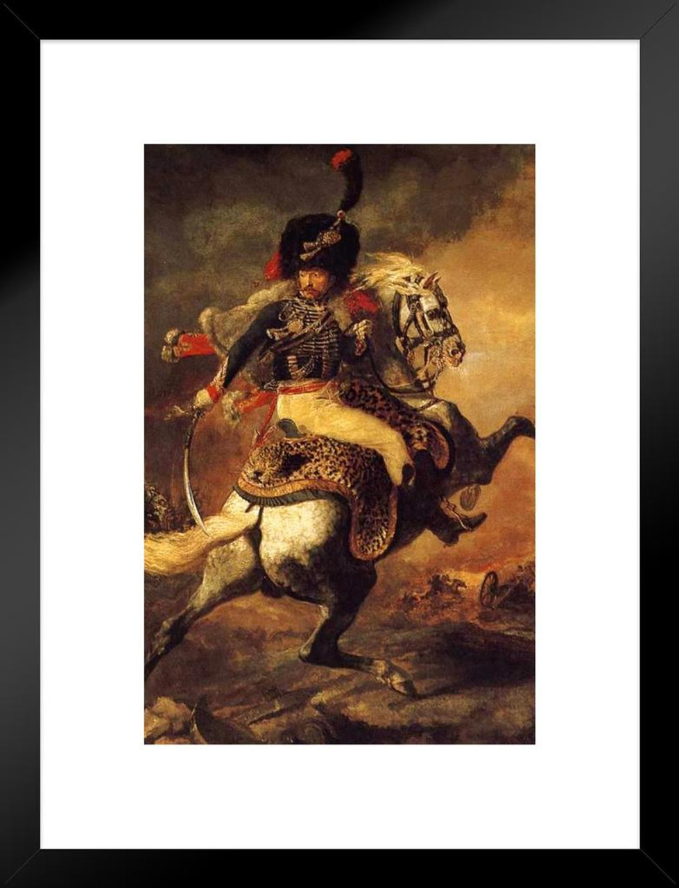 The Charging Chasseur by Theodore Gericault Impressionism Painting War Artwork Nature Landscape Wall Decor Watercolor Painting French Artist