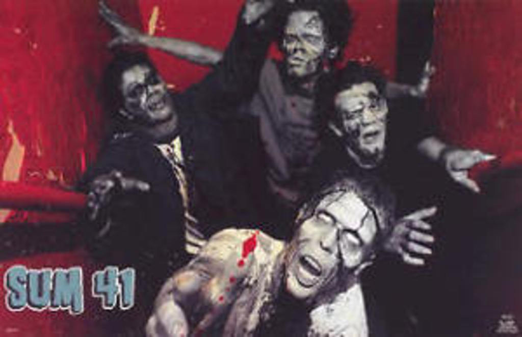 Sum 41 Does This Look Infected Zombies Music Poster 34x22 inch