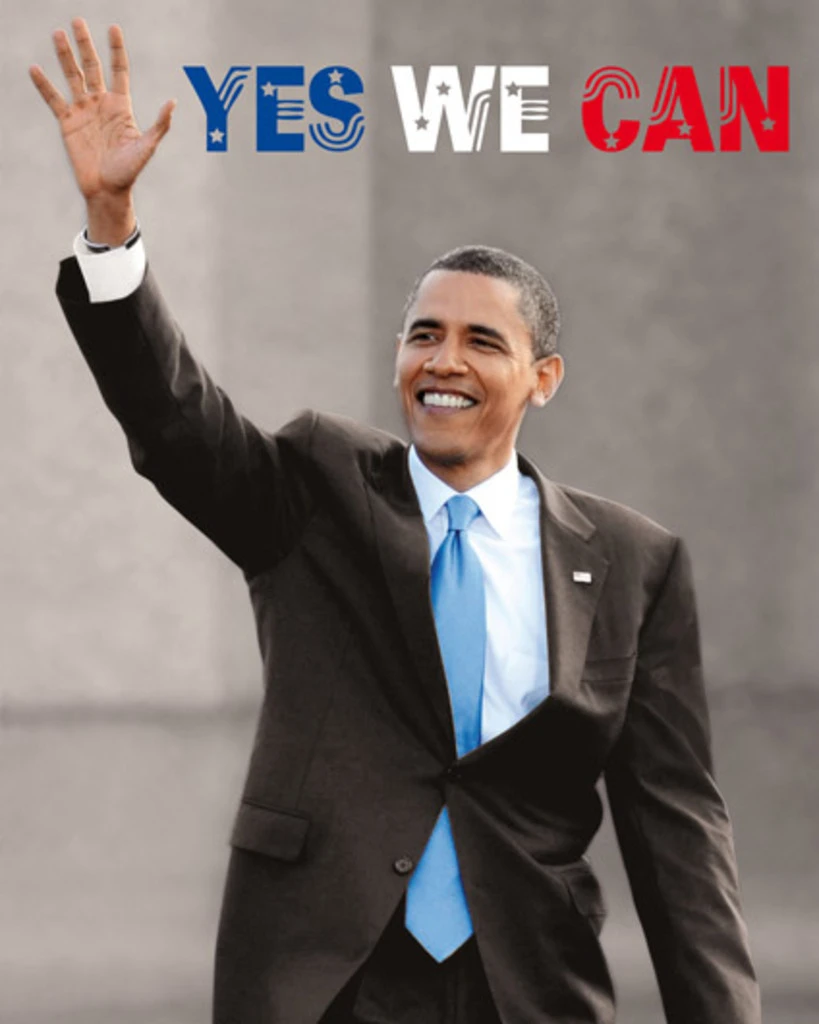 President Barack Obama Yes We Can Speech Waving To Crowd Photo Cool President barack obama yes we can speech waving to crowd photo cool