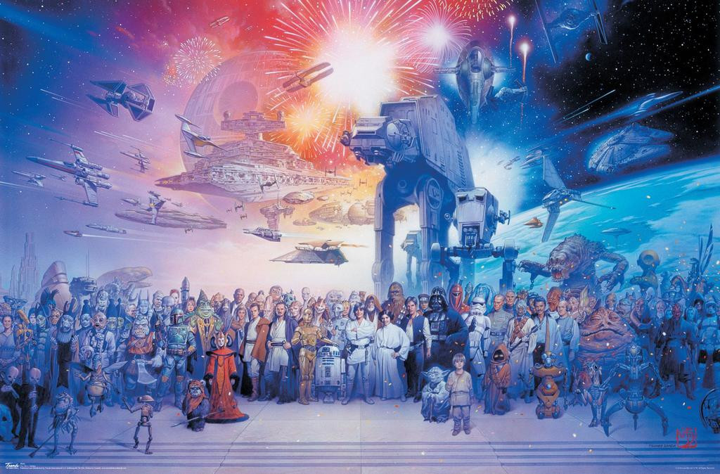 STAR WARS ポスター Star Wars Galaxy Full Cast Movie Cool Wall Decor Art Print Poster