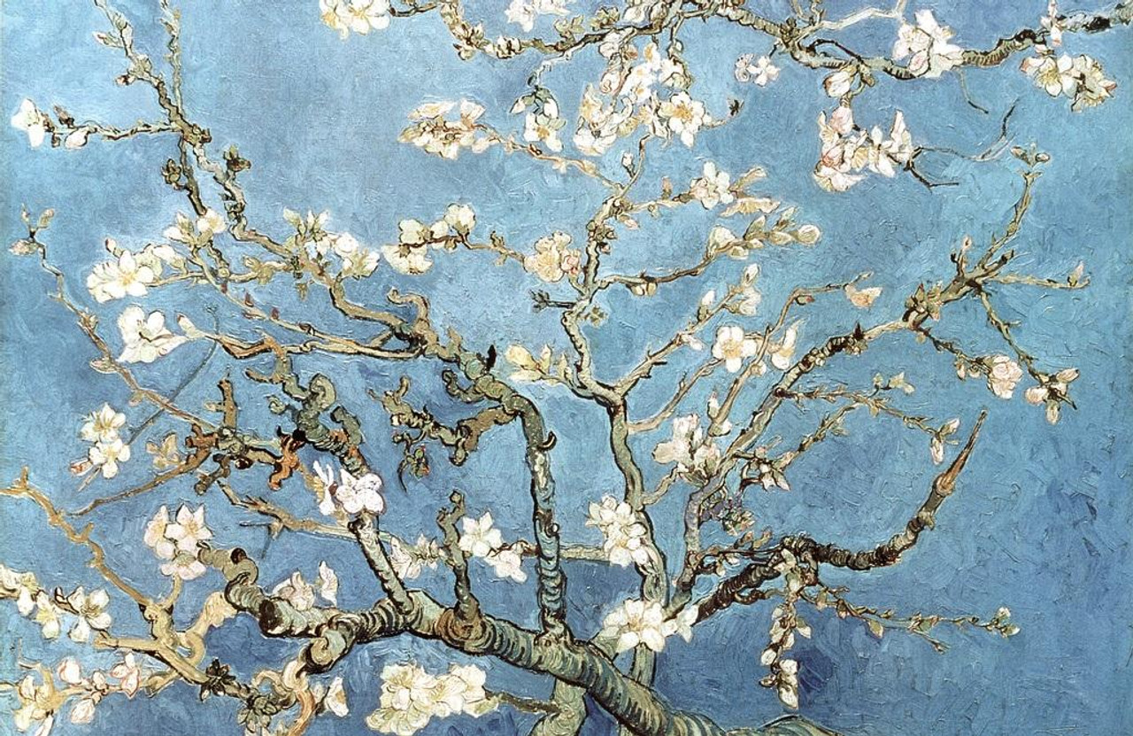 Laminated Vincent Van Gogh Almond Blossom Branches Post Impressionist  Painter Artist Painting Poster Dry Erase Sign 12x18 - Poster Foundry