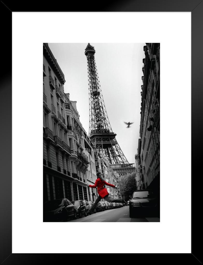 La Veste Rouge Eiffel Tower Paris France European Travel Black